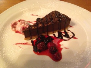 Mezze at The Anchor - Chocolate and Frangelico Tart