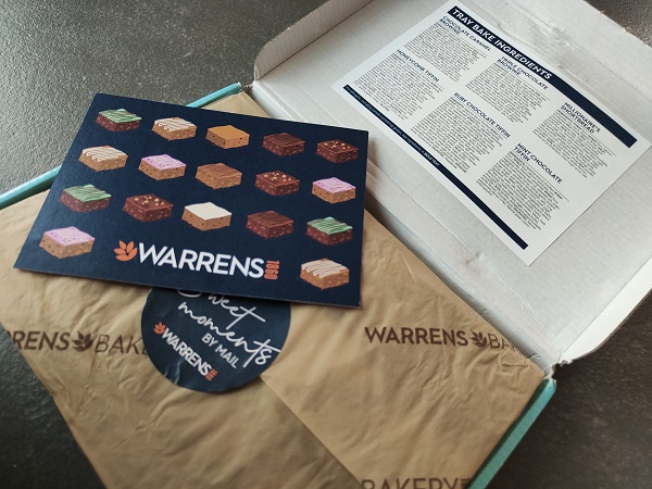 Warrens Bakery Sweet Moments by Mail box - Packaged